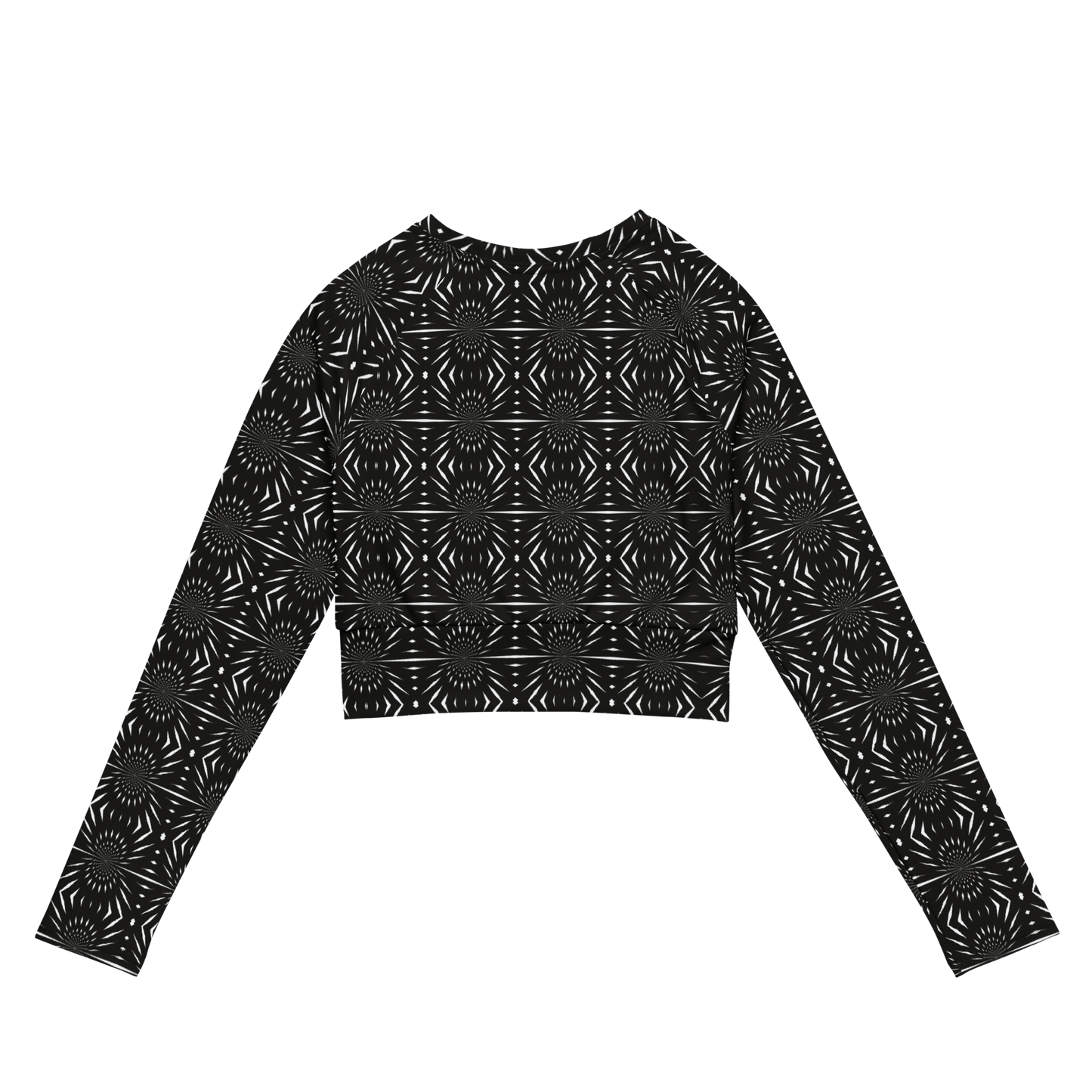 GeoLoom Swimsuit Long-Sleeve Crop Top